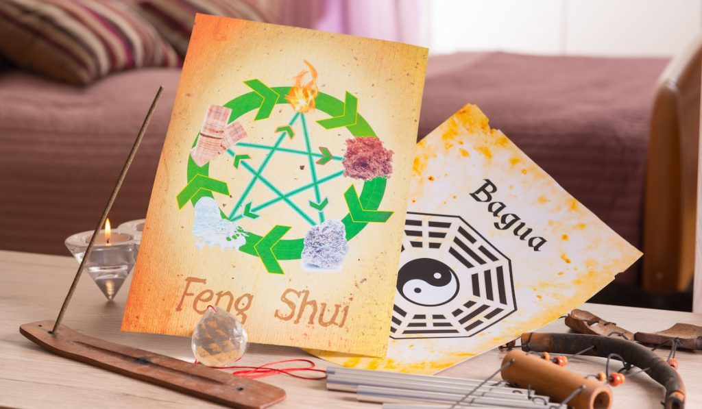 conceptual image of feng shui five elements 